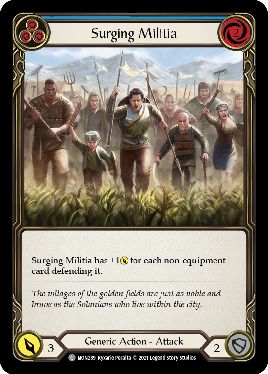 Surging Militia (Blue) [MON289-RF] 1st Edition Rainbow Foil For Discount