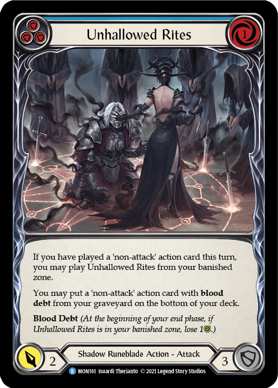 Unhallowed Rites (Blue) [MON161] 1st Edition Normal Online Hot Sale