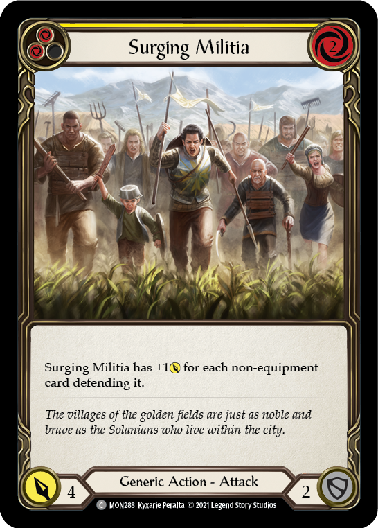 Surging Militia (Yellow) [MON288-RF] 1st Edition Rainbow Foil Discount