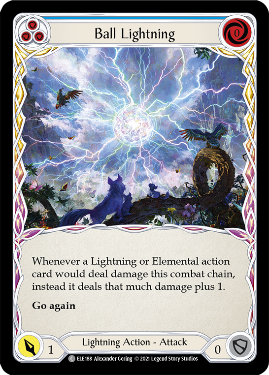 Ball Lightning (Blue) [ELE188] (Tales of Aria)  1st Edition Rainbow Foil Online now